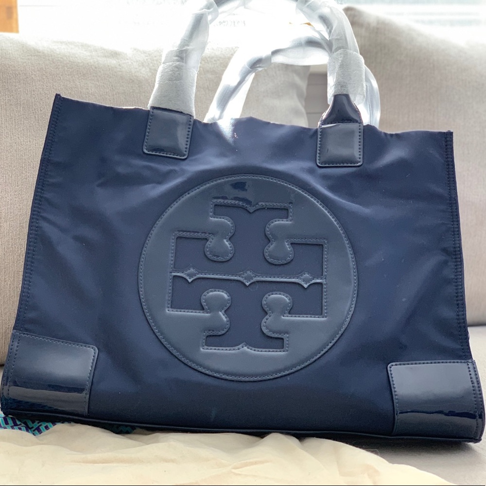 NWT - Tory Burch Navy Ella Nylon Tote